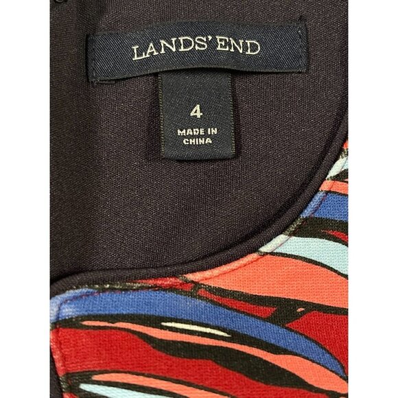 Lands’ End Ponte Keyhole Sheath Dress Warm Cinnamon Leaves Size 4 NWOT - Picture 2 of 7